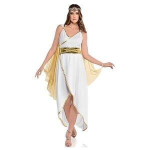 WOMANS Greek Goddess Halloween costume dress size adult S/M